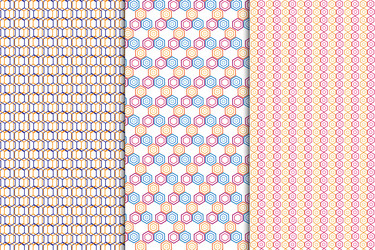 set of patterns template design vector image