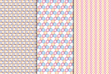 Set of patterns template design vector