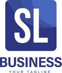 sl initial a logo design with abstract style vector image