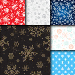 snowflake seamless pattern weather vector image