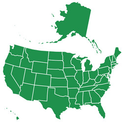 Grey map the usa Royalty Free Vector Image - VectorStock