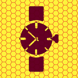 watchclock flat modern web button and space vector image