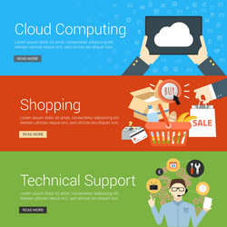 flat design concept set of for web banners cloud vector image