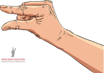 hand showing small value or use it to put some vector image
