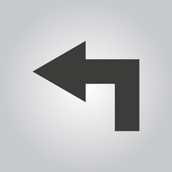 left icon direction and arrow navigation vector image