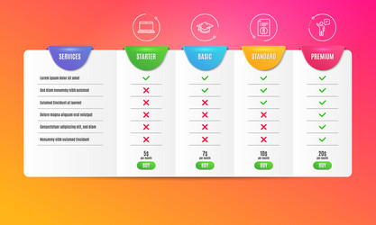 notebook technical info and graduation cap icons vector