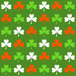 seamless pattern with shamrocks vector image