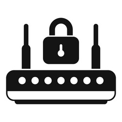 wifi router password protection icon simple vector