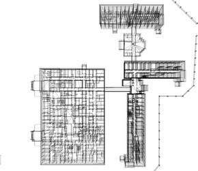 wire-frame abstract archticture vector image