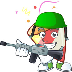 a cartoon style exploding confetti army vector image