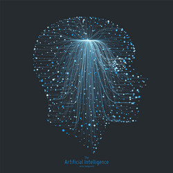 Artificial Intelligence Data Flow vector image