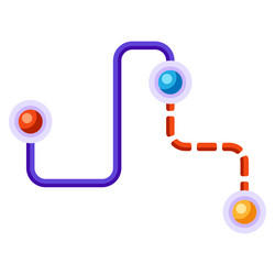 background design with path between points vector image