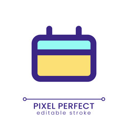 calendar pixel perfect rgb color ui icon vector image