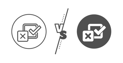 checkbox line icon survey choice sign vector image