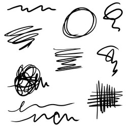 doodle sketchy pen and scrible isolated on white vector