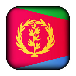 glass light ball with flag eritrea squared vector image