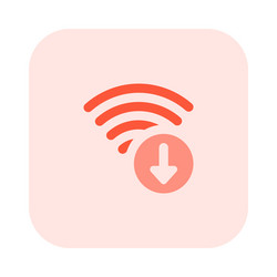 high-speed wireless internet for data downloads vector image
