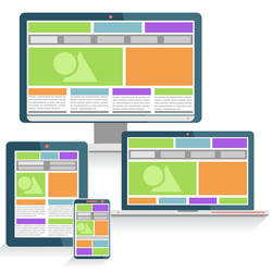 Responsive Web Layouts vector image