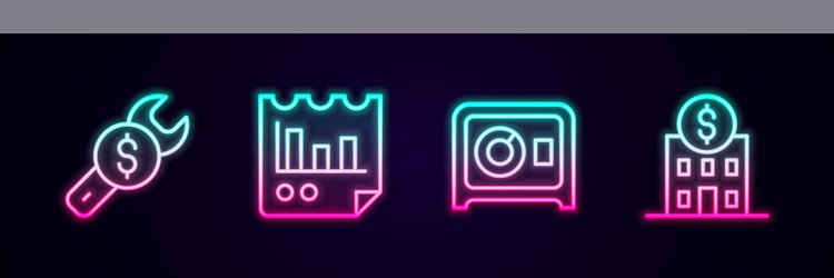 set line repair price document with graph chart vector image