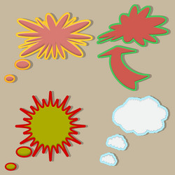 set of speech bubbles tags text box template vector image