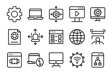software communication online computer vector image