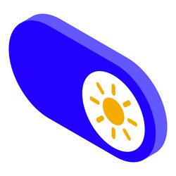 sun mode toggle button showing light setting vector image