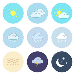 Weather conditions for web and mobile applications vector