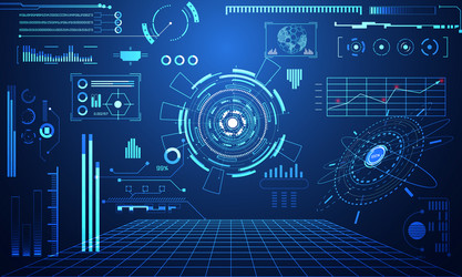 abstract technology ui futuristic concept hud vector image