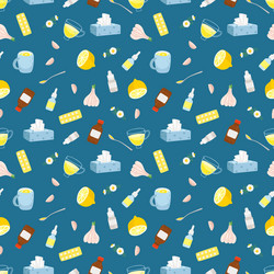 cold remedies seamless pattern vector