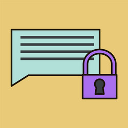 flat spam outline symbol on background block vector image