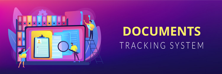 records management concept banner header vector image