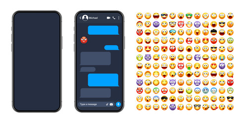 smartphone messaging app user interface vector image