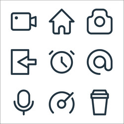 User interface line icons linear set quality vector