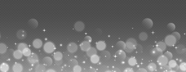 white bokeh with stars and sparkles shiny overlay vector image