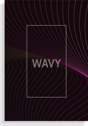 Abstract brochure cover design template with wavy vector