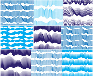 artistic seamless patterns set with stylized vector image