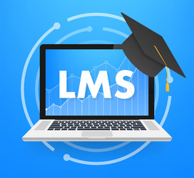 flat web template with lms for concept design vector image