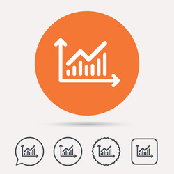 Graph icon business analytics chart sign vector