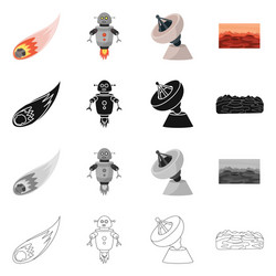 isolated object of astronomy and technology sign vector image