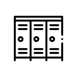 lockers icon thin linear style design isolated vector image