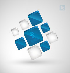 Modern Cubes with Text Space vector image