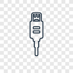 usb concept linear icon isolated on transparent vector image