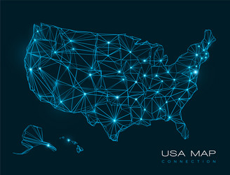 Abstract Network Map Background vector image