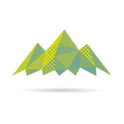 Geometric Mountain Pattern vector image