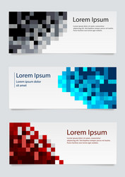 Geometric Square Background Set vector image