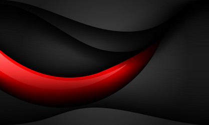 Glossy Red Black Curve Abstract vector image