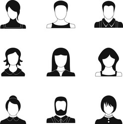 graven icons set simple style vector image