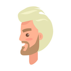 man s face from sideview isolated vector