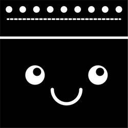 notebook sheet kawaii character vector image