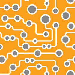 Seamless retro circuit pattern vector